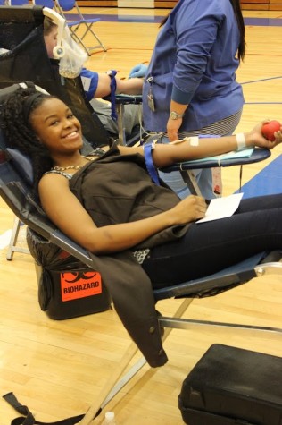 Students give blood