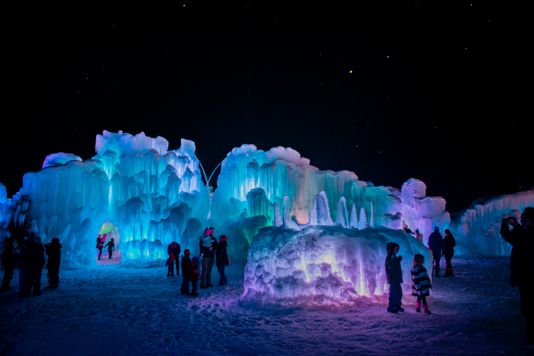 Lake Geneva ice castles