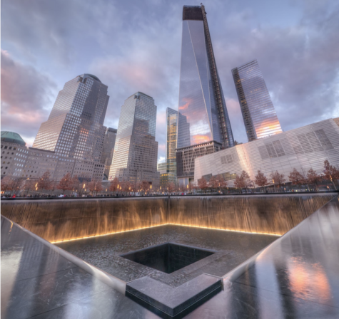 A photo of a 9/11 memorial in New York City, New York. 

https://commons.wikimedia.org/w/index.php?search=9%2F11+memorials&title=Special:MediaSearch&type=image
