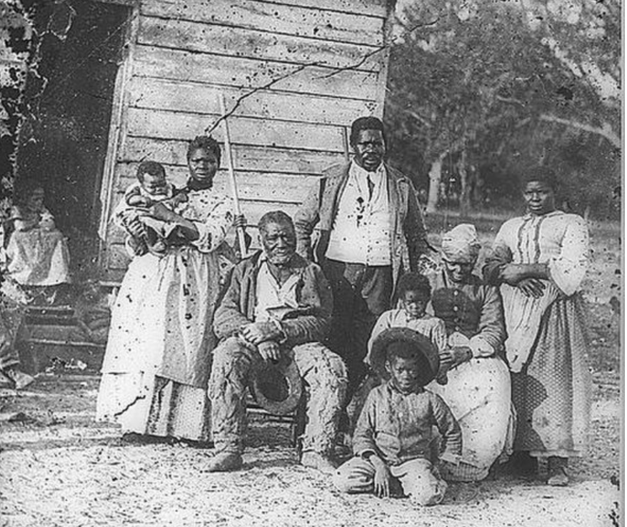 Family on Smiths Plantation, Beaufort, South Carolina, circa 1862. Image courtesy of the Library of Congress and learnnc.org.
