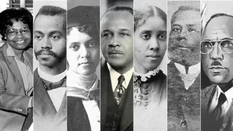 From left to right: Gladys West, Charles Henry Turner, Alice Ball, Percy L. Julian, Sophia B. Jones, Elijah McCoy, Charles Lightfoot Roman. (U.S. Navy, Public domain, DePauw University Archives and Special Collections, Public domain, New York Public Library, Ben Shannon/CBC.)