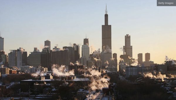 A picture of the Chicago skyline during winter. (Source: NBC 5 Chicago)